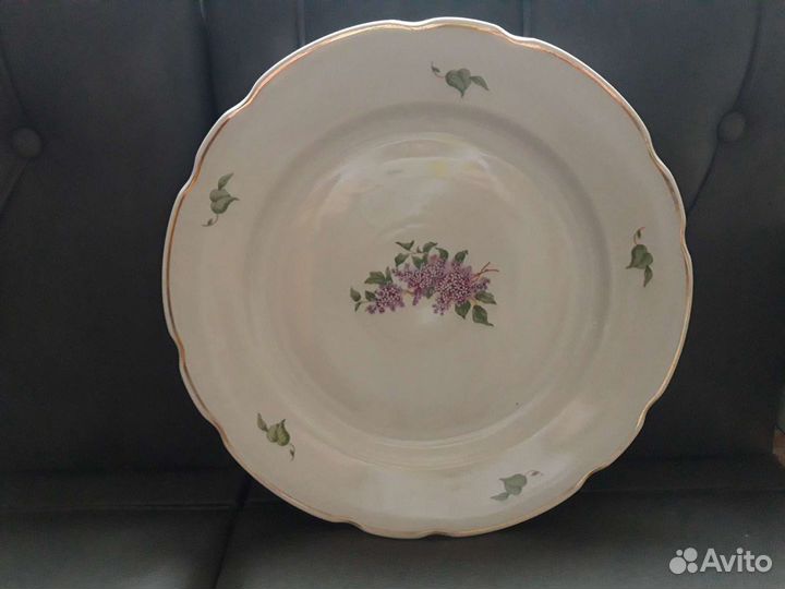 Фарфор СССР. Блюдо d-35см. Дулёво