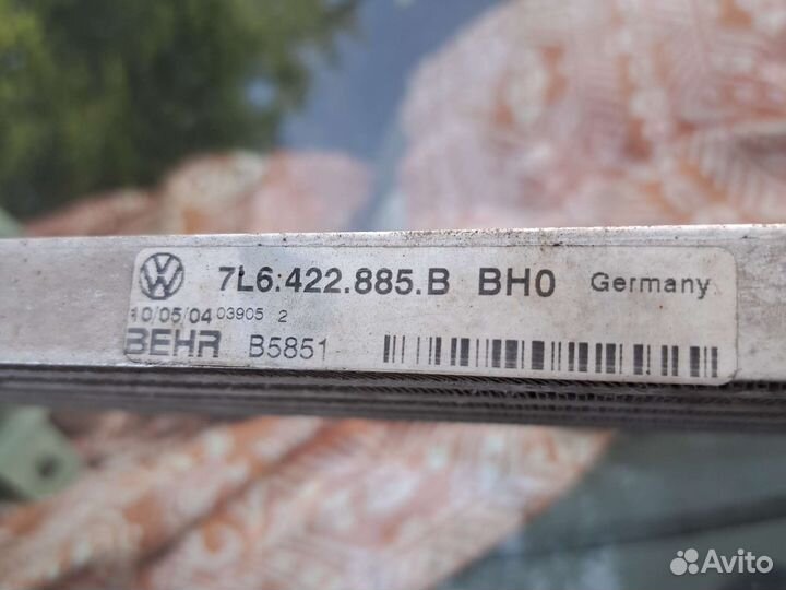 Масляный радиатор на Volkswagen Touareg 2.5TDi 04г