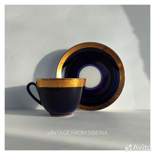 Чайные пары лфз кобальт Винтаж