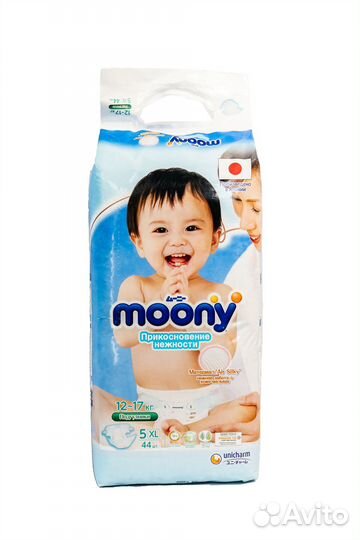 Moony подгузники, XL (12-17 кг), 44 шт