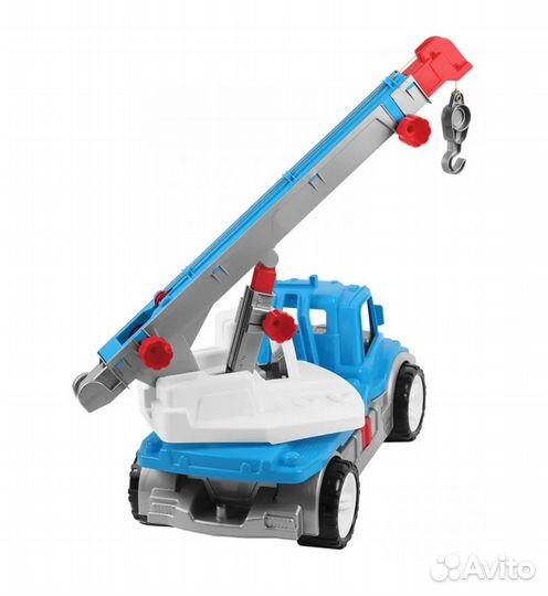 Игрушка машина автокран в подарочной упаковке, син