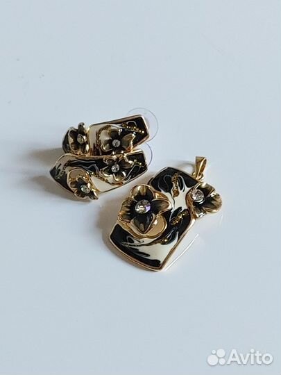 Серьги/подвеска/эмаль