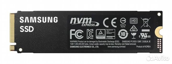 2 тб SSD M.2 накопитель Samsung 980 PRO (MZ-V8P2T0