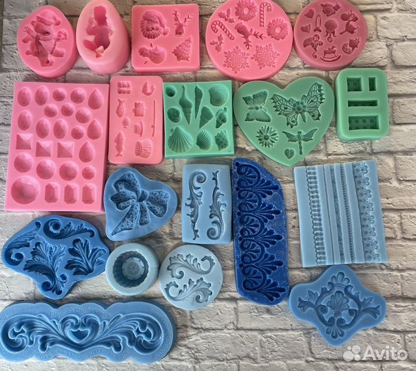 Молды силиконовые для мастики, шок-да, смолы