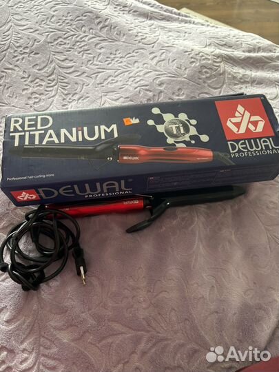 Плойка для волос 25 мм red titanium