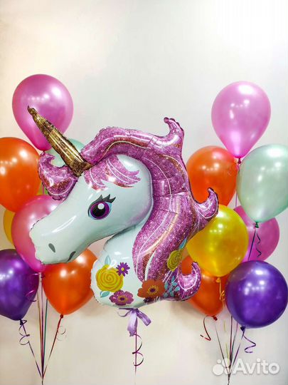 Воздушные шары единорожки
