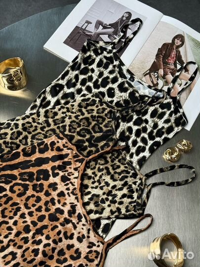 Платье леопардовое
