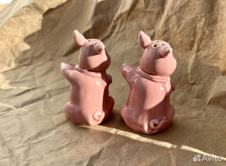 Солонка и перечница поросята розовые