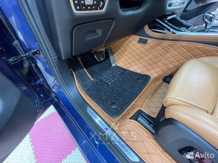 3D коврики из экокожи для BMW X7 (G07)