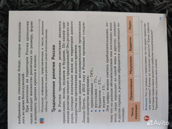 Учебник 6 класс основы духовно-нравственной культ