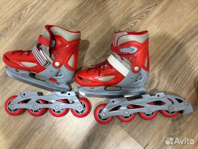 Коньки детские 2 в одном (+ролики)