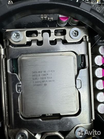 Материнская плата 1366 проц core i7, 16 gb