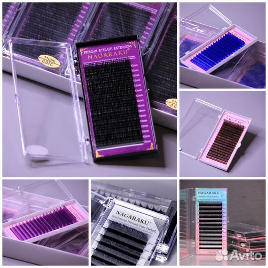 Ресницы для наращивания nagaraku / нагараку пучки