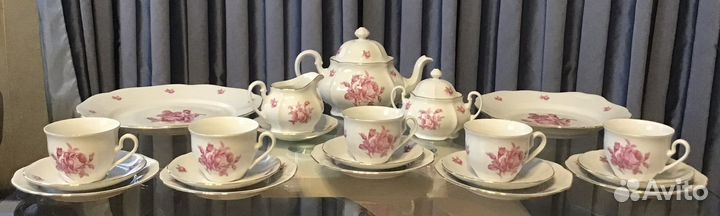 Чайный сервиз «Роза» Богемия Чехословакия