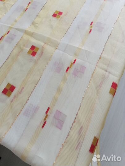 Штора тюль органза, ширина 4,70м. высота 2,47м