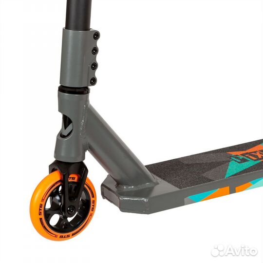 Самокат трюковый novatrack pixel'80 (2022), серый