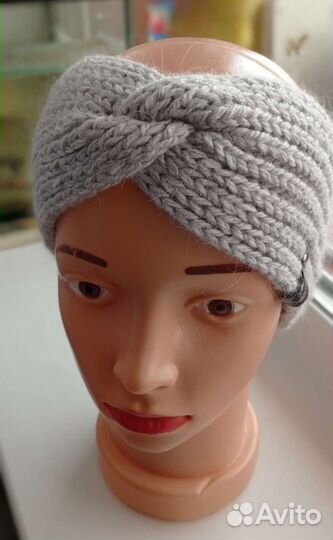 Повязка на голову вязаная