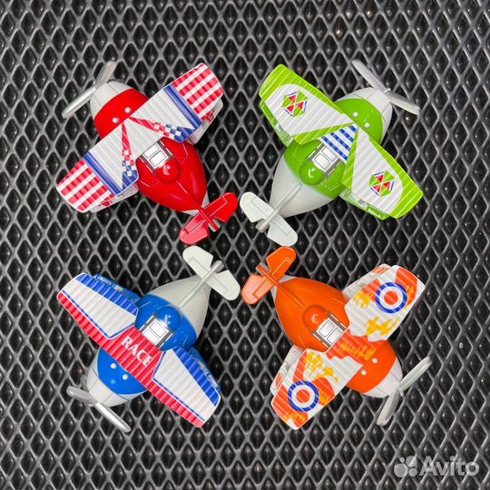 Самолет металлический инерционный свет/музыка