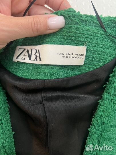 Твидовый пиджак zara