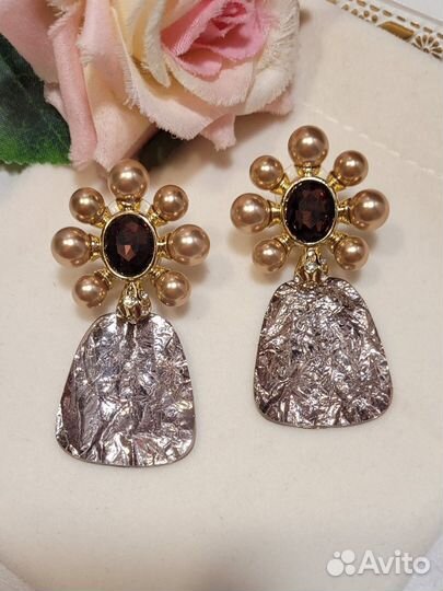 Серьги в стиле Oscar de la renta