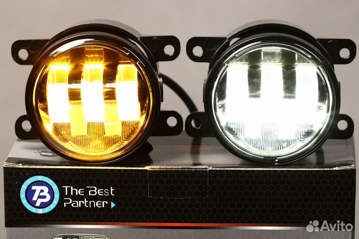 TBP LED птф 2 цвета Б+Ж 50W на LADA Vesta, Ford
