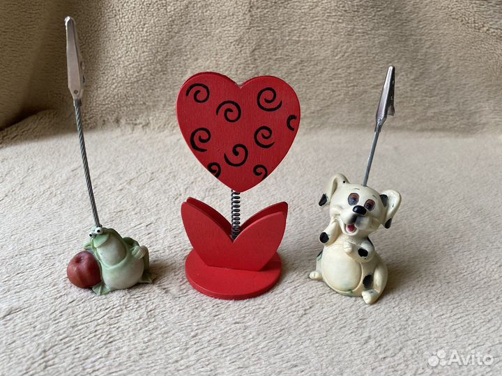 Держатель для фото записок визиток 3шт