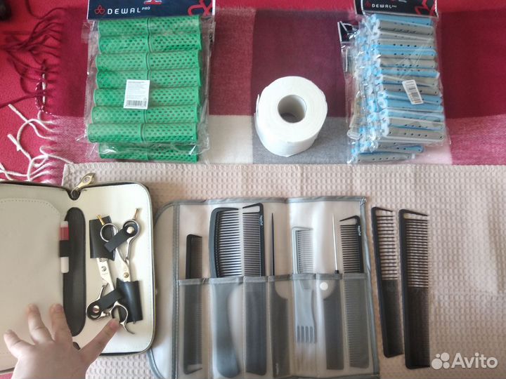 Набор для парикмахера (бигуди, коклюшки, набор рас