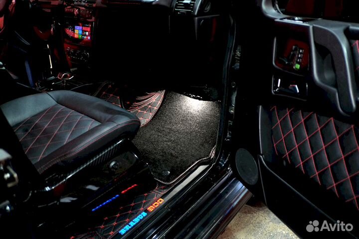 3Д коврики из экокожи Mercedes