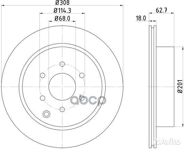 Диск тормозной зад ND2032K nisshinbo