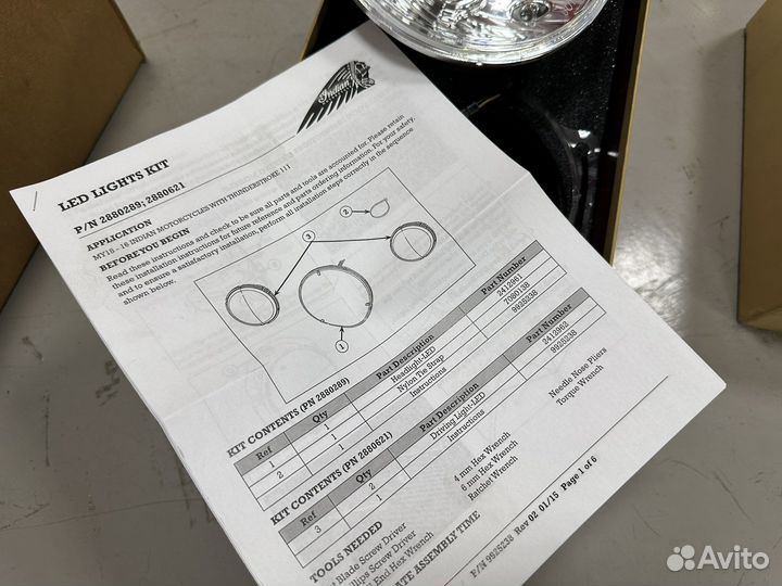Фара на мотоцикл Indian новая оригинал 2 шт