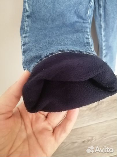 Джинсы утепленные для девочки 104