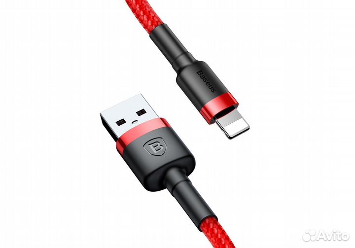 Кабель USB baseus Cafule, USB - Lightning, 1.5А, 2