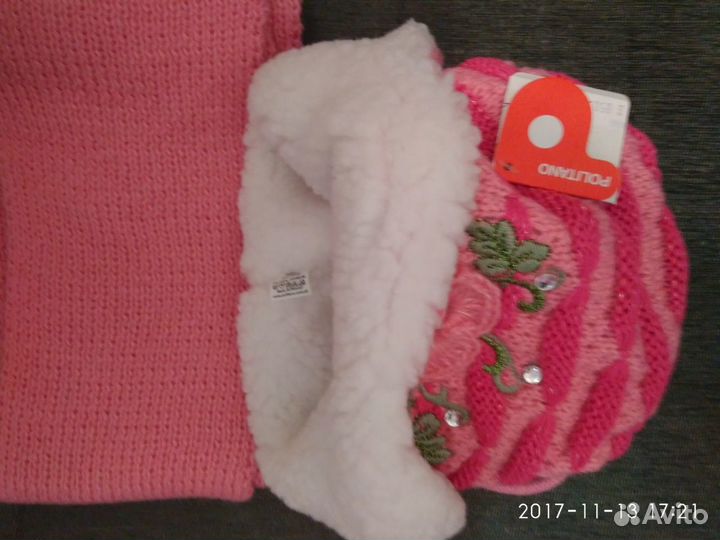 Новая зимняя шапочка с шарфиком
