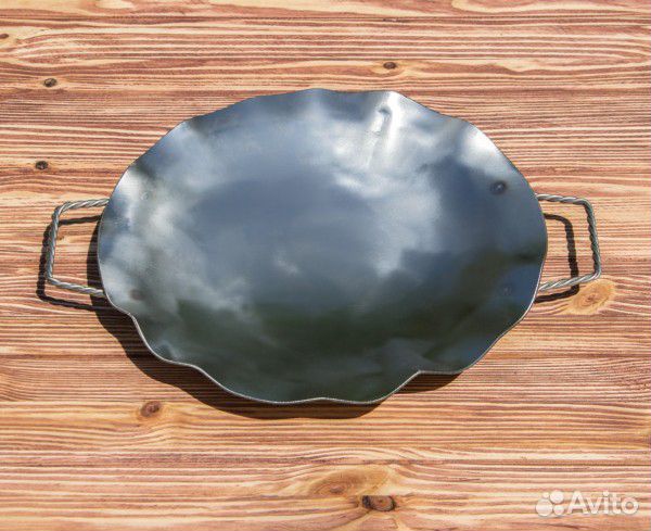 Садж из нержавейки - Витые ручки