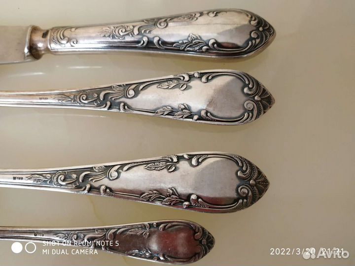 Столовые приборы на 12 персон мельхиор