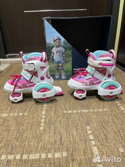 Коньки роликовые квады Hudora 26-29