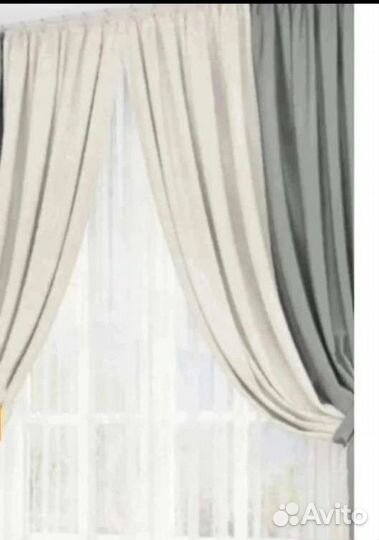 Комплект штор с тюлью