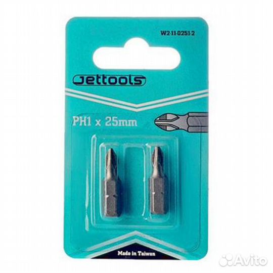 Бита jettools PH1 25мм для больших нагрузок 2шт