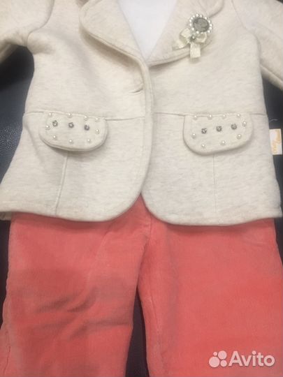 Костюм пиджак и брюки на девочку на 1 годик 80 см