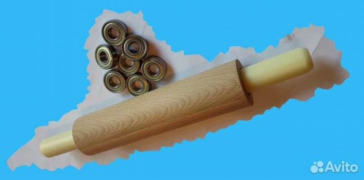 Маленькая скалка для теста деревянная