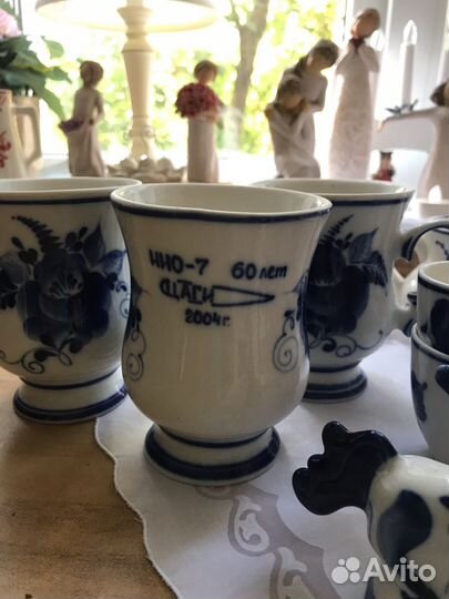 Фарфоровая посуда Гжель. Цена за все