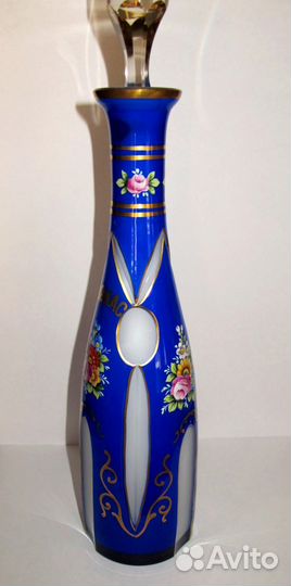 Графин. Многослойное стекло. Богемия