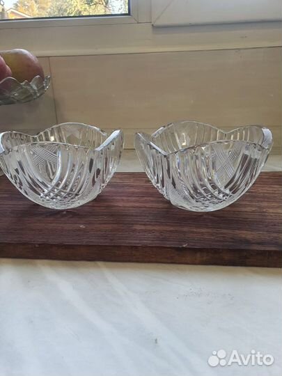 Салатники хрустальные 2 шт - СССР