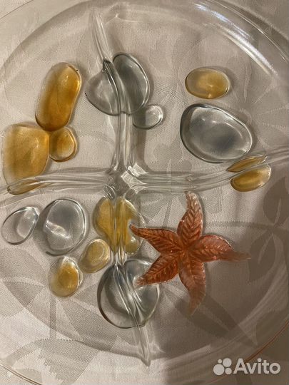 Менажница и салатник, стекло, б/у