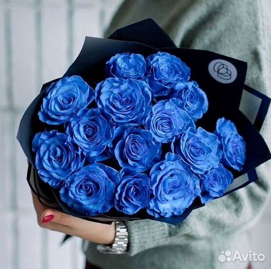 Синие розы Букеты доставка цветов