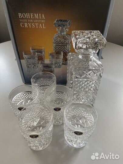 Bohemia crystal графин и бокалы для виски