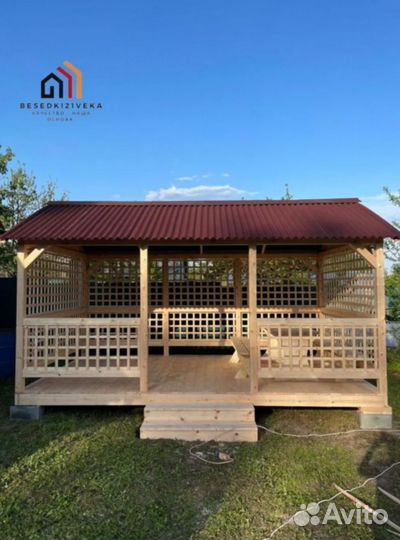 Беседка из бруса. Доставка