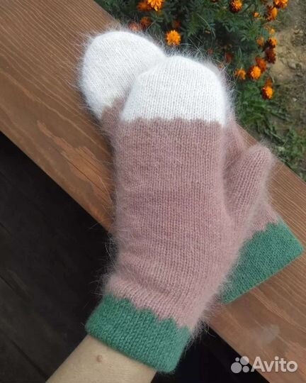 Варежки вязаные