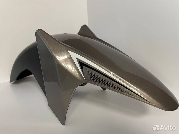 Крыло мопед пластик Серое Альфа, Мотоленд