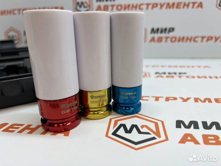 Набор головок ударных 6-гр для дисков 1/2